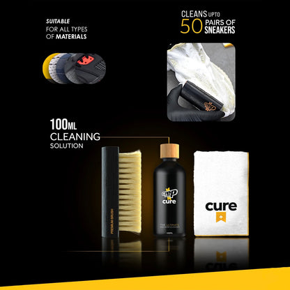 Cure Ultimate Cleaning Kit 1 Crep Protect contenido del empaque
