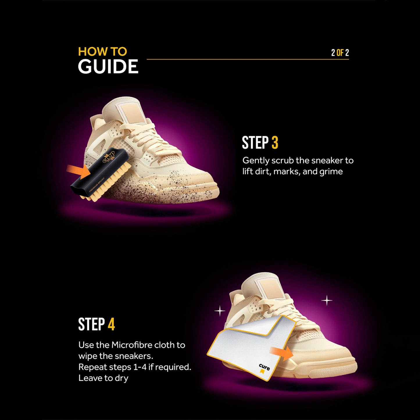 Cure Ultimate Cleaning Kit 1 Crep Protect imagen de estudio
