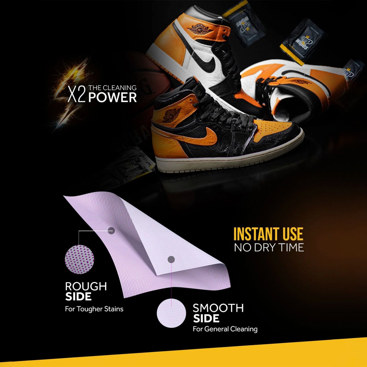 Toallitas Limpiadoras x32 Crep Protect contenido del empaque